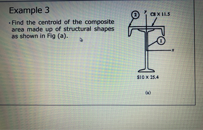 Solved Example 3 . Find the centroid of the composite area | Chegg.com