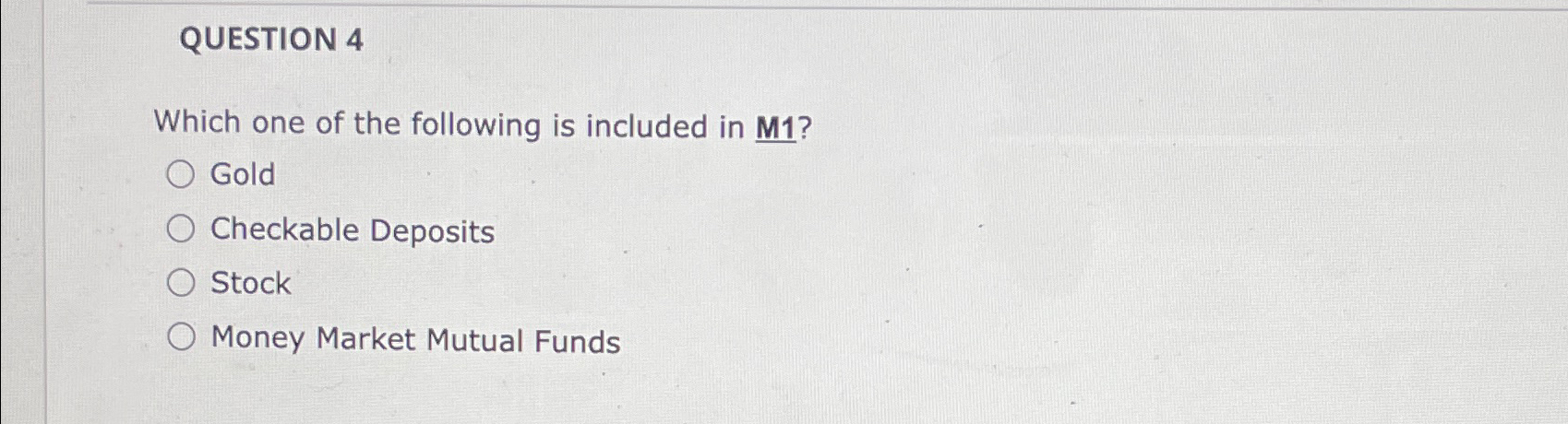 Solved QUESTION 4Which one of the following is included in | Chegg.com