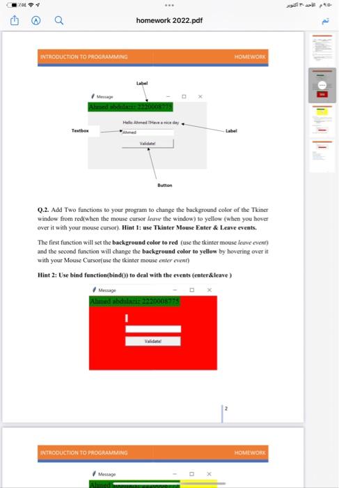 Solved Q.2. Add Two functions to your program to change the | Chegg.com