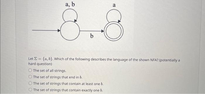 Solved Let \\( \\Sigma=\\{a, B\\} \\). Which Of The | Chegg.com