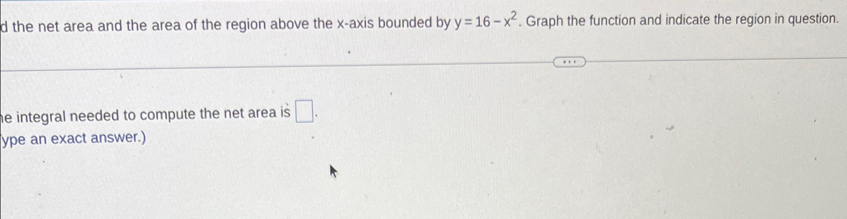 Solved d the net area and the area of the region above the | Chegg.com