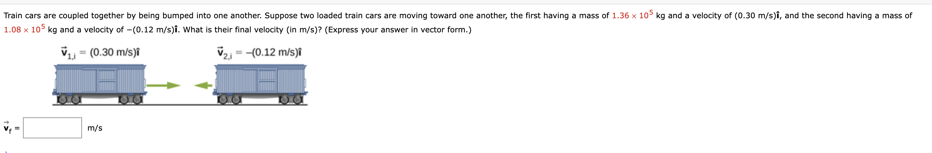 Solved Train cars are coupled together by being bumped into | Chegg.com