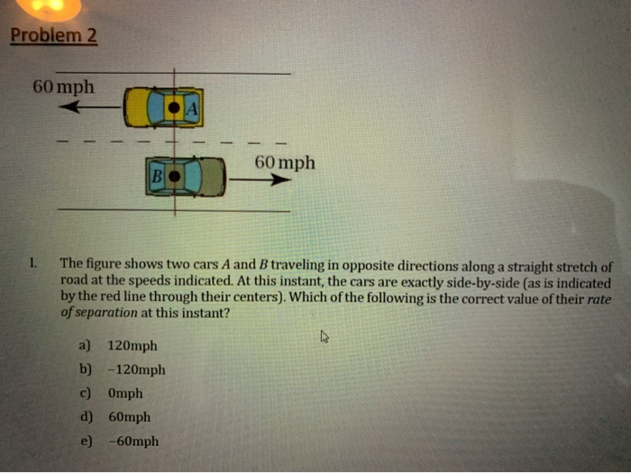 Solved Problem 2 60 Mph 60 Mph The Figure Shows Two Cars A Chegg Solved Problem 2 60 Mph 60 Mph The Figure Shows Two Cars A Chegg