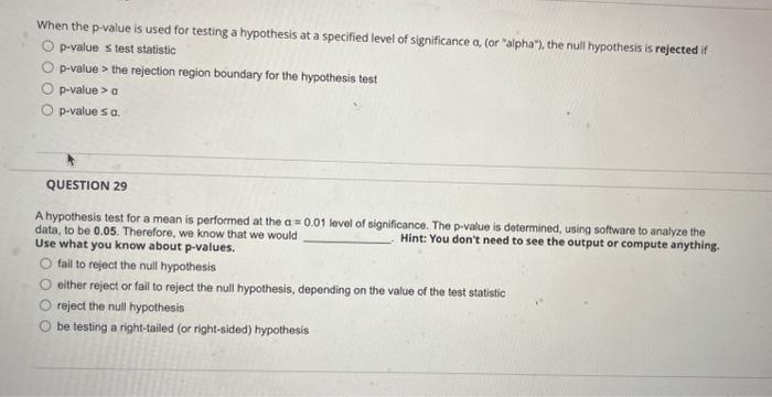 hypothesis testing p value and alpha