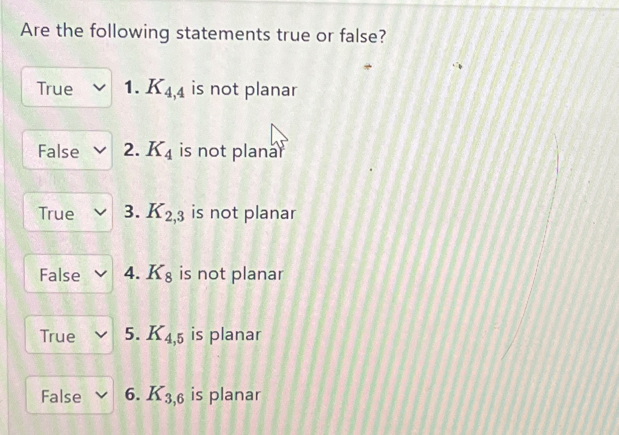 Solved How to solve Are the following statements true or | Chegg.com