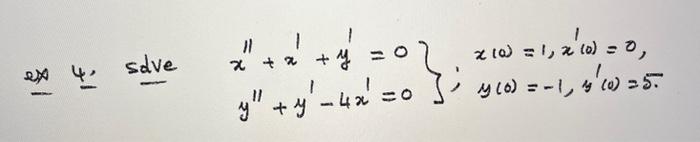 Solved please solve the system of differential equations | Chegg.com