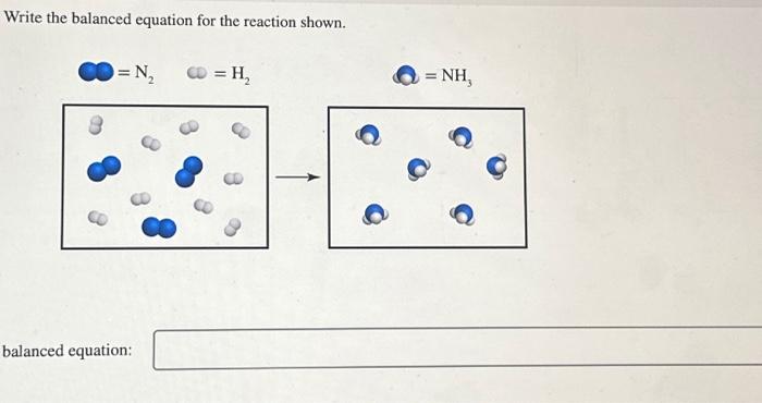 Solved Write the balanced equation for the reaction shown. = | Chegg.com