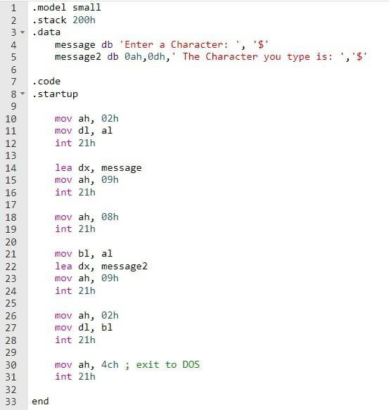 Solved Create an assembly language program that will accept | Chegg.com