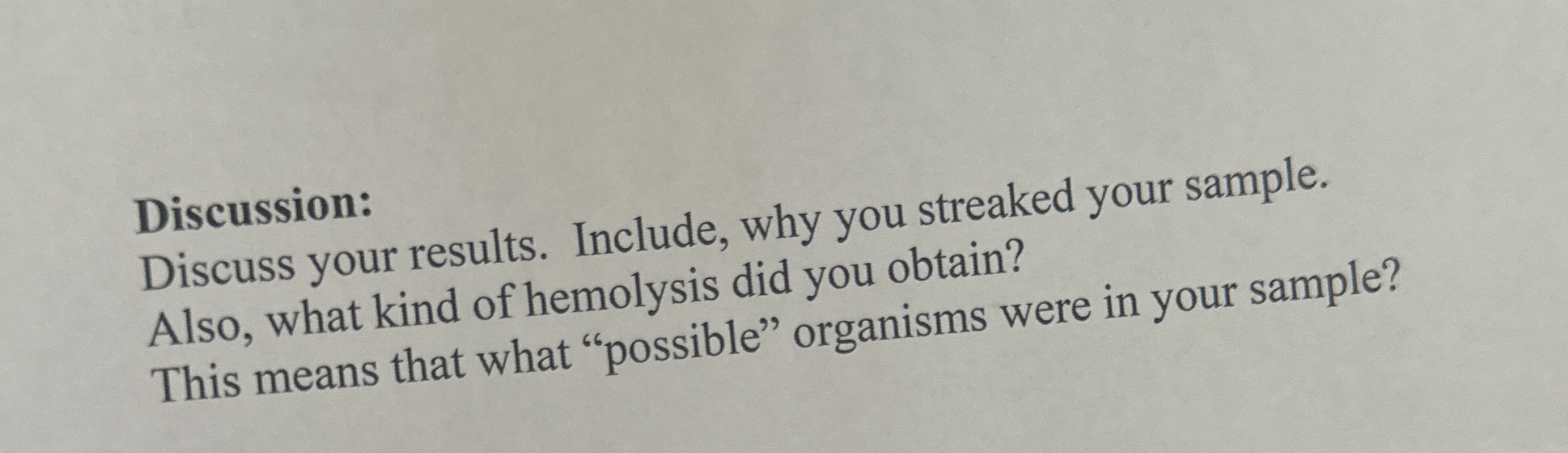 Solved DiscussionDiscuss your results. Include, why you