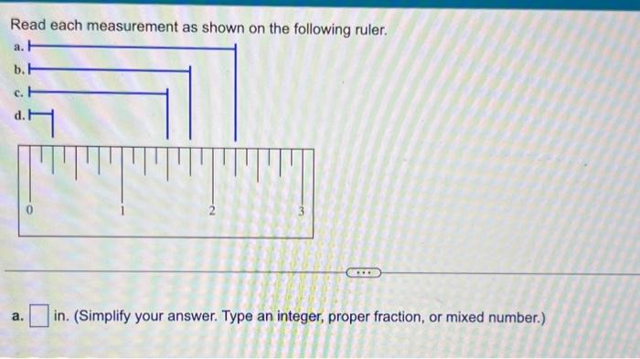 Solved Read each measurement ae ehnwin an the fallnwing | Chegg.com