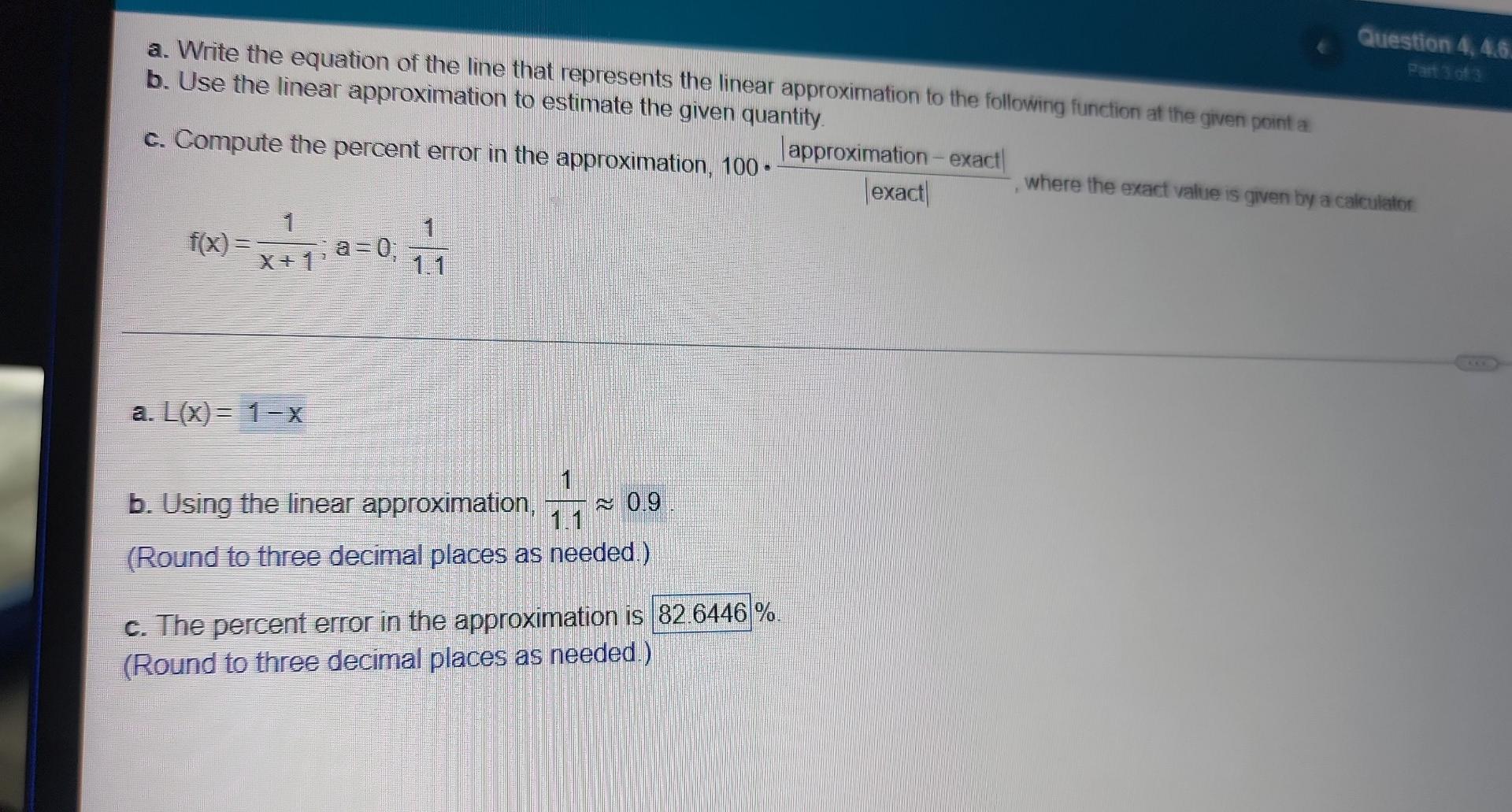 Solved Question 4, 4 a. Write the equation of the line that | Chegg.com