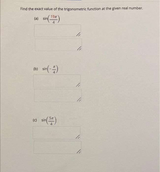 Solved tan(67π)Find the exact value of the trigonometric | Chegg.com