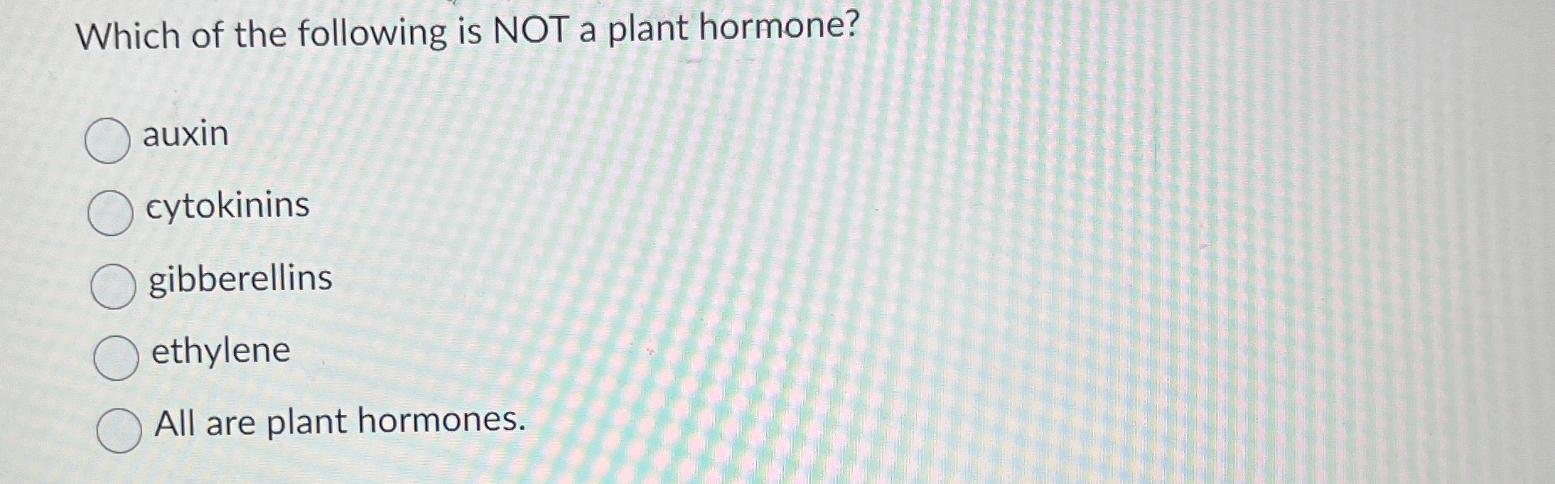 Solved Which of the following is NOT a plant | Chegg.com