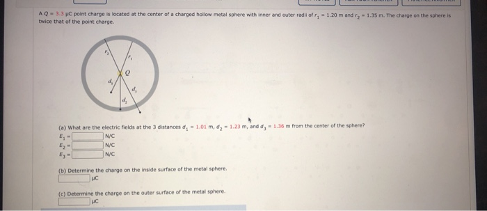 Solved AQ-3.3 C point charge is located at the center of a | Chegg.com