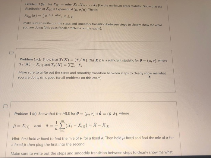 Solved U Problem 1 Suppose We Have A Random Sample Of Si Chegg Com