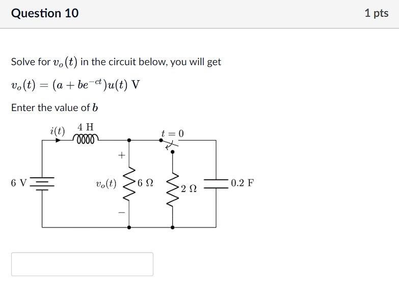 Solved Solve For Vo(t) In The Circuit Below, You Will Get | Chegg.com