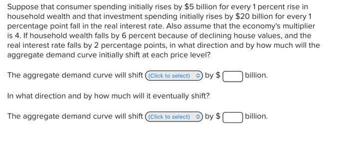 Solved Suppose That Consumer Spending Initially Rises By $5 | Chegg.com