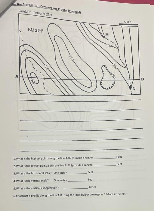 Solved Practice Exercise la Contours and Profiles modified) | Chegg.com