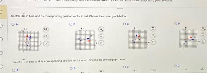 Solved Sketch QU in blue and its corresponding position | Chegg.com
