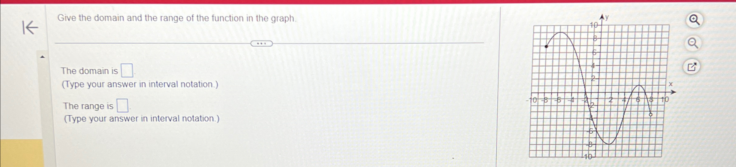 Solved Give the domain and the range of the function in the | Chegg.com