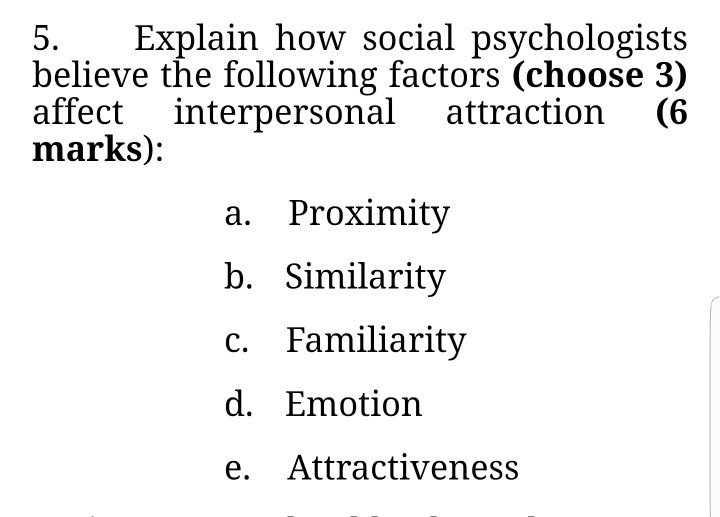 attraction psychology