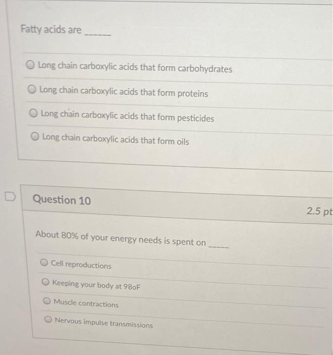 Solved Fatty acids are Long chain carboxylic acids that form | Chegg.com