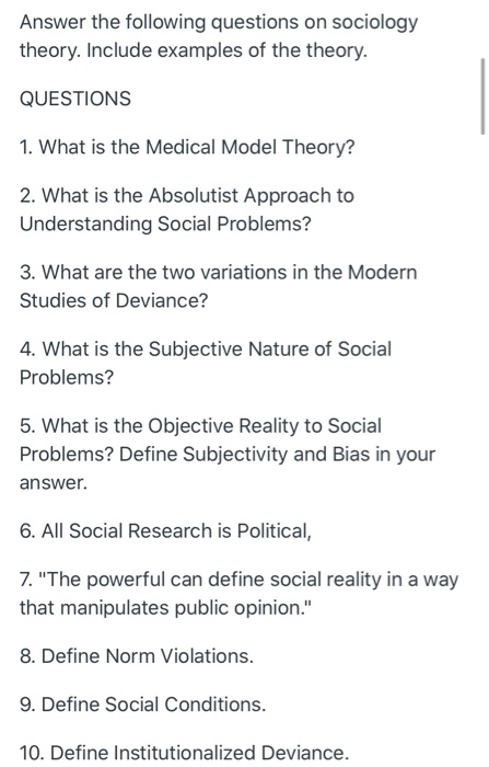 sociology questions for essays