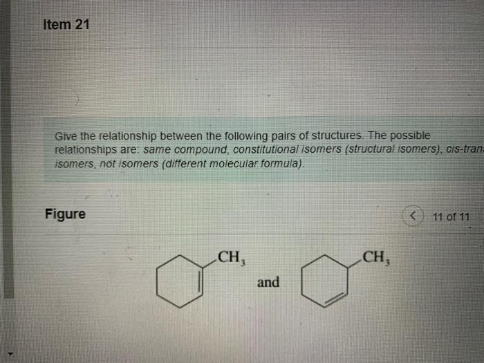 Give the relationship between the following pairs of structures. The possible relationships are: same compound, constitutiona