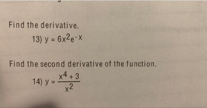 how to find the derivative of 6 x 2