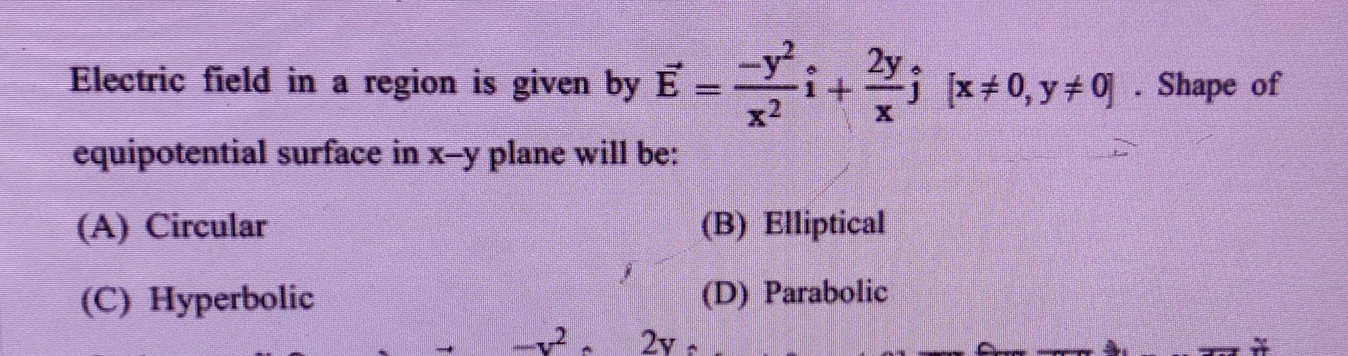 Solved Electric field in a region is given by E | Chegg.com