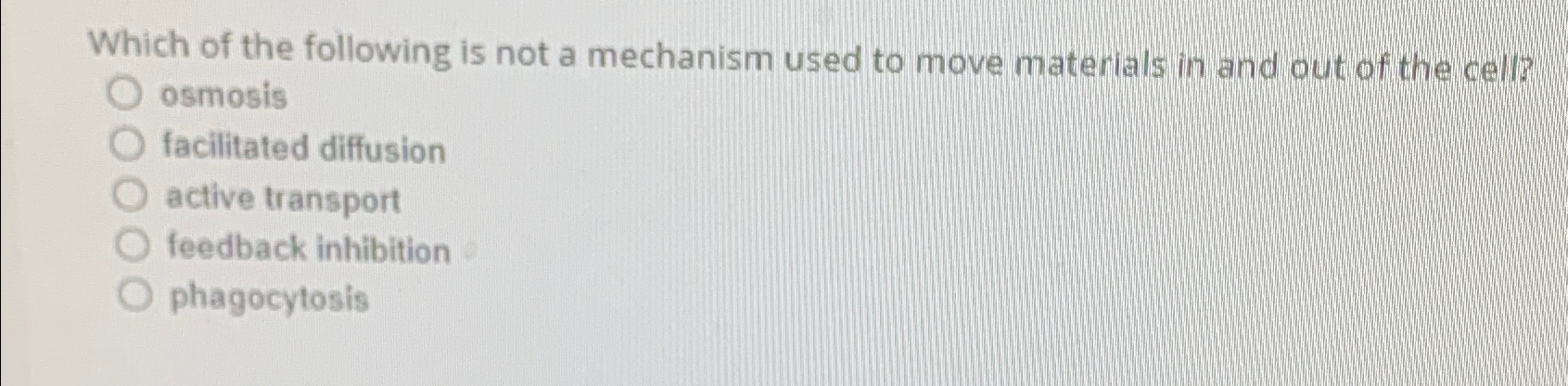 Solved Which of the following is not a mechanism used to | Chegg.com