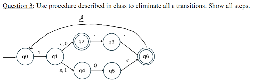 Solved Question 3: Use procedure described in class to | Chegg.com