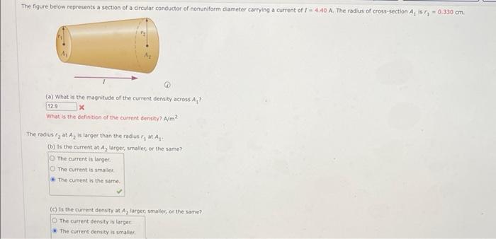 Solved The figure below represents a section of a circular | Chegg.com