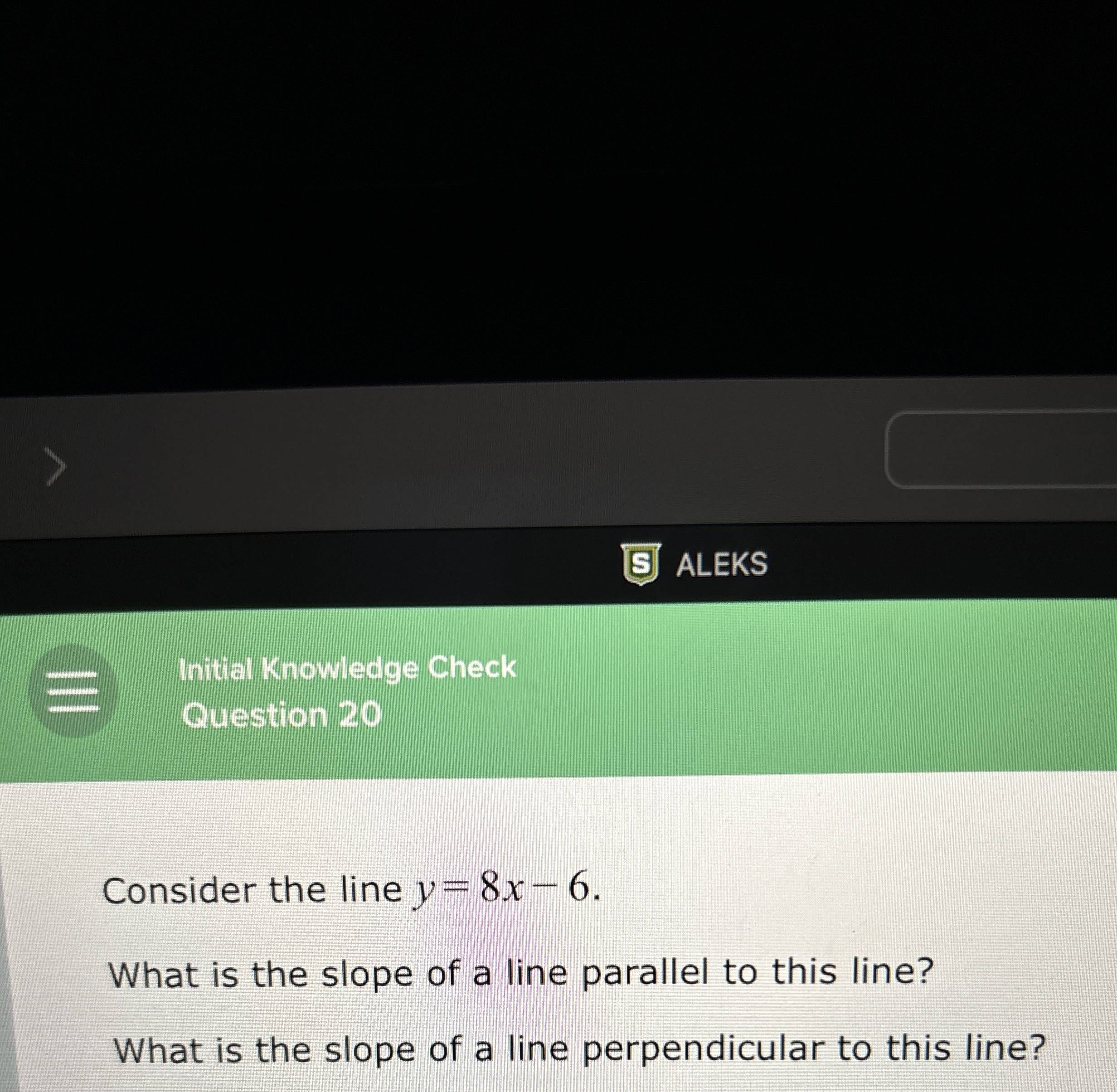 Solved aleksinitial knowledge checkquestion 20consider the chegg