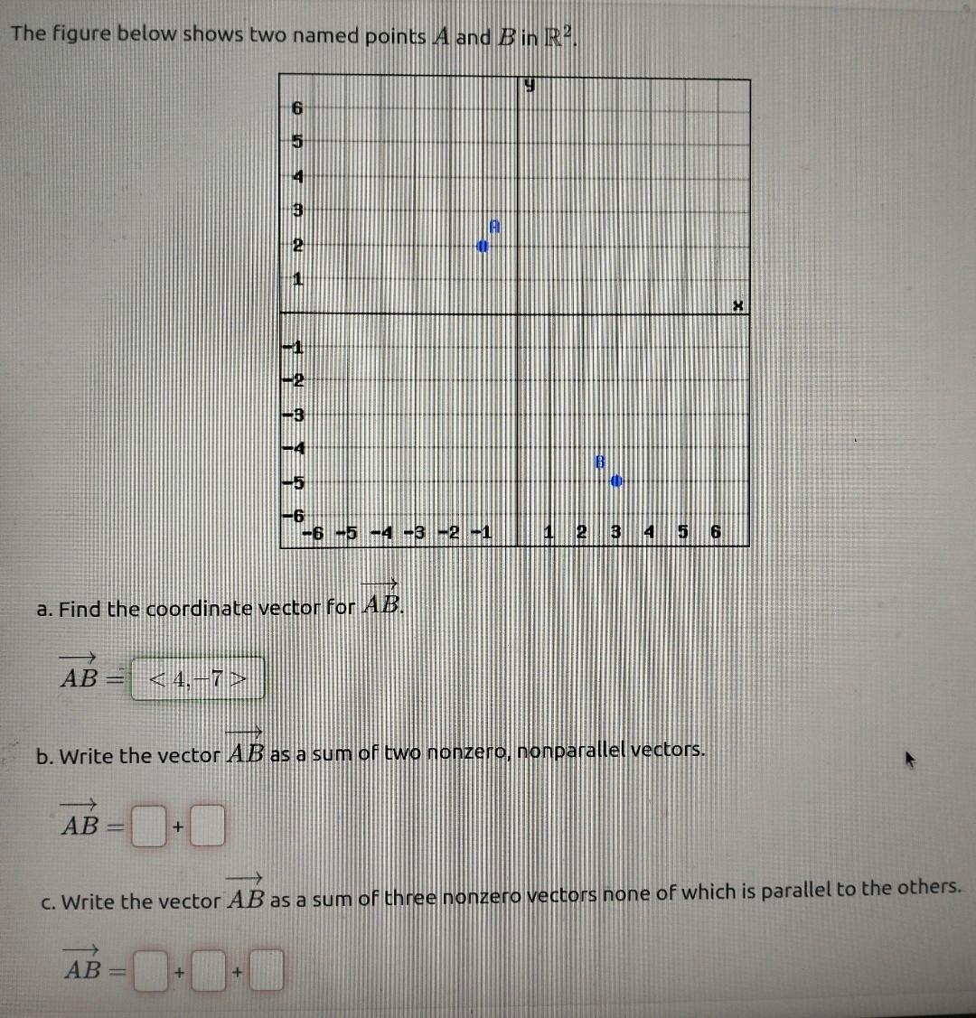 Solved The figure below shows two named points A and B in | Chegg.com