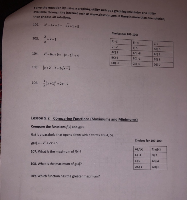Solved Solve the equation by using a graphing utility such | Chegg.com