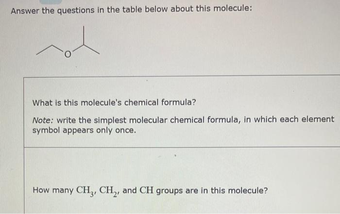 Solved Answer the questions in the table below about this | Chegg.com