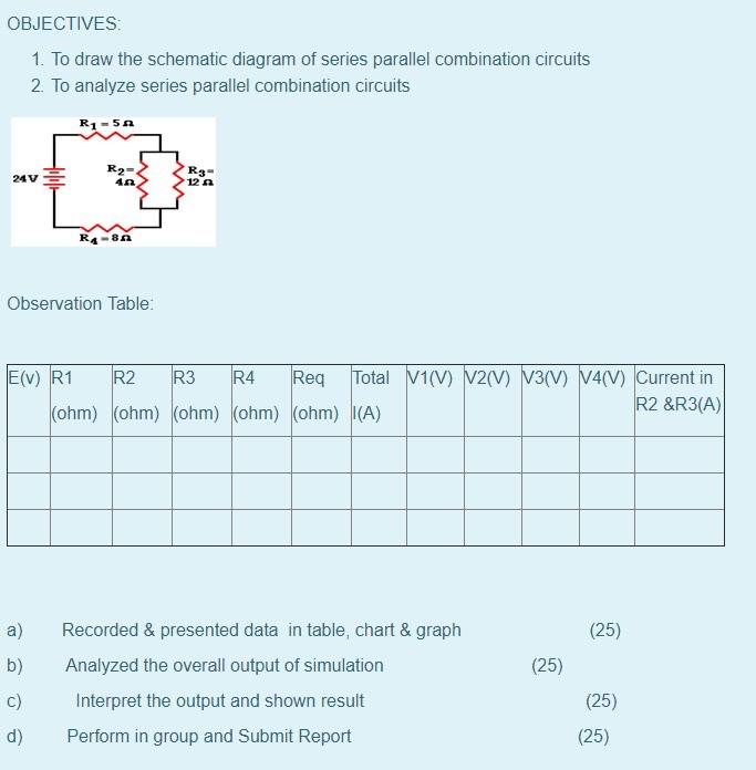 Solved OBJECTIVES: 1. To draw the schematic diagram of | Chegg.com