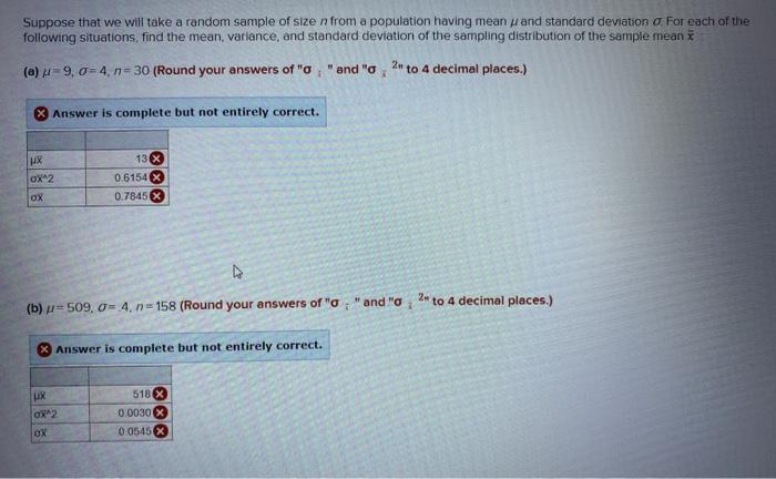 Solved Suppose that we will take a random sample of size n | Chegg.com