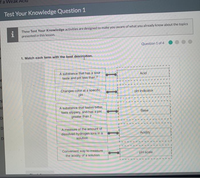 Solved fa Weak Test Your Knowledge Question 1 i These Test | Chegg.com