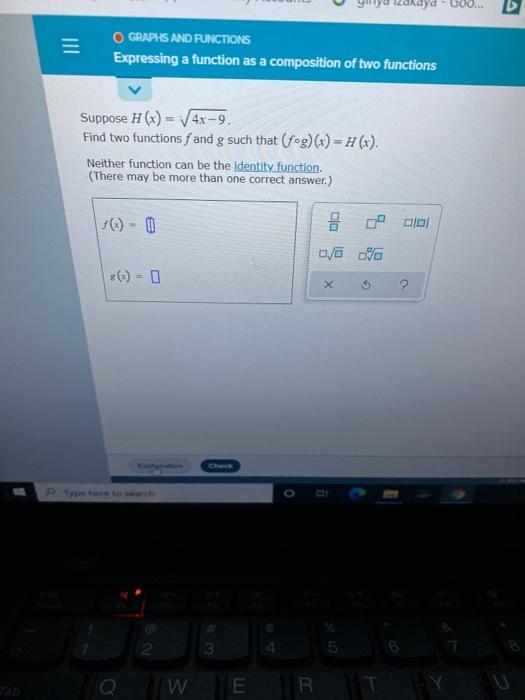 Solved 000. III GRAPHS AND FUNCTIONS Expressing a function | Chegg.com