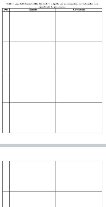 Solved Table 3 .(Q1) Develop an optimal process plan to | Chegg.com