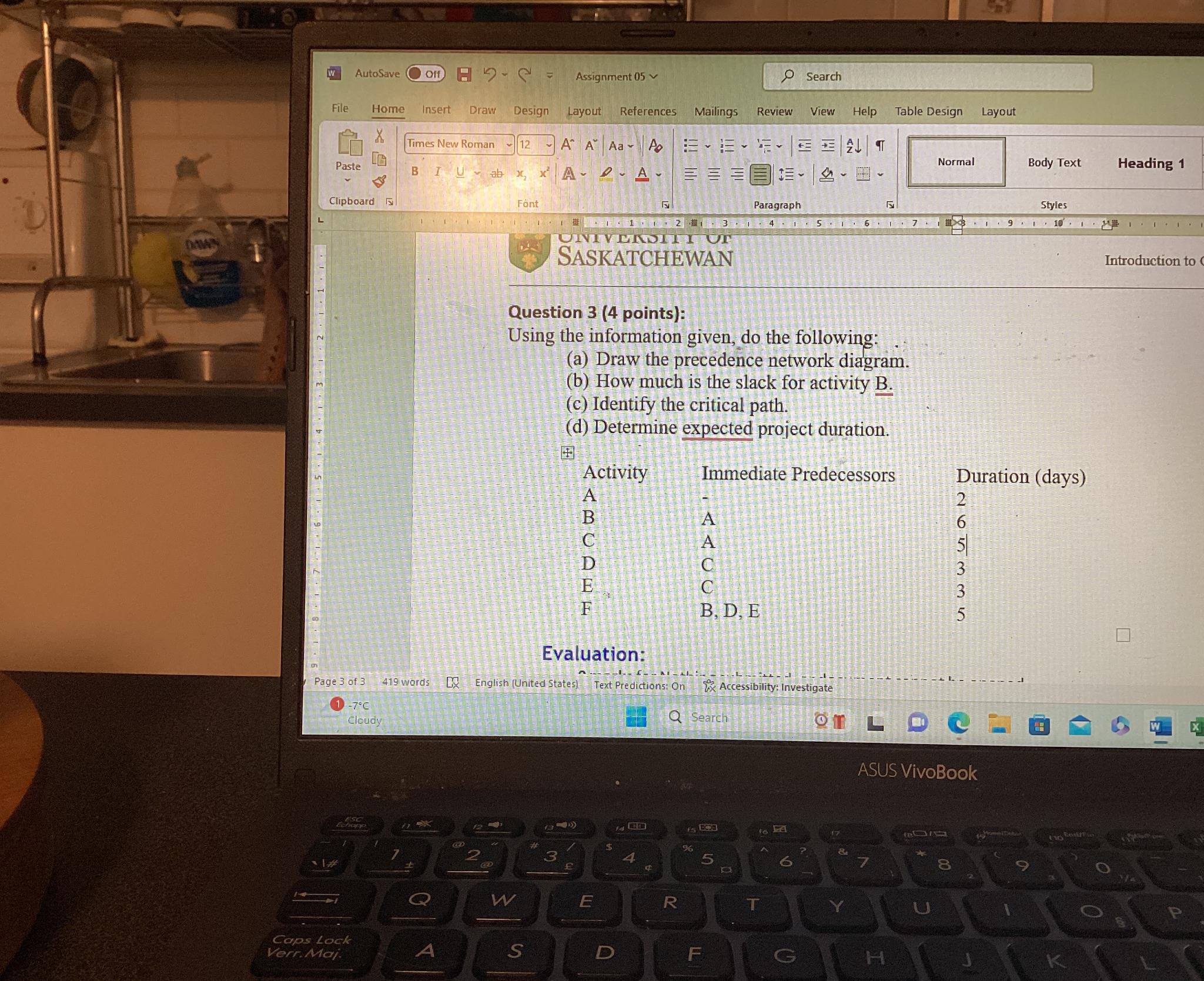 Solved Question 3 4 ﻿points Using The Information Given