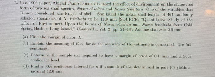 Solved 2. In A 1903 Paper, Abigail Camp Dimon Discussed The | Chegg.com