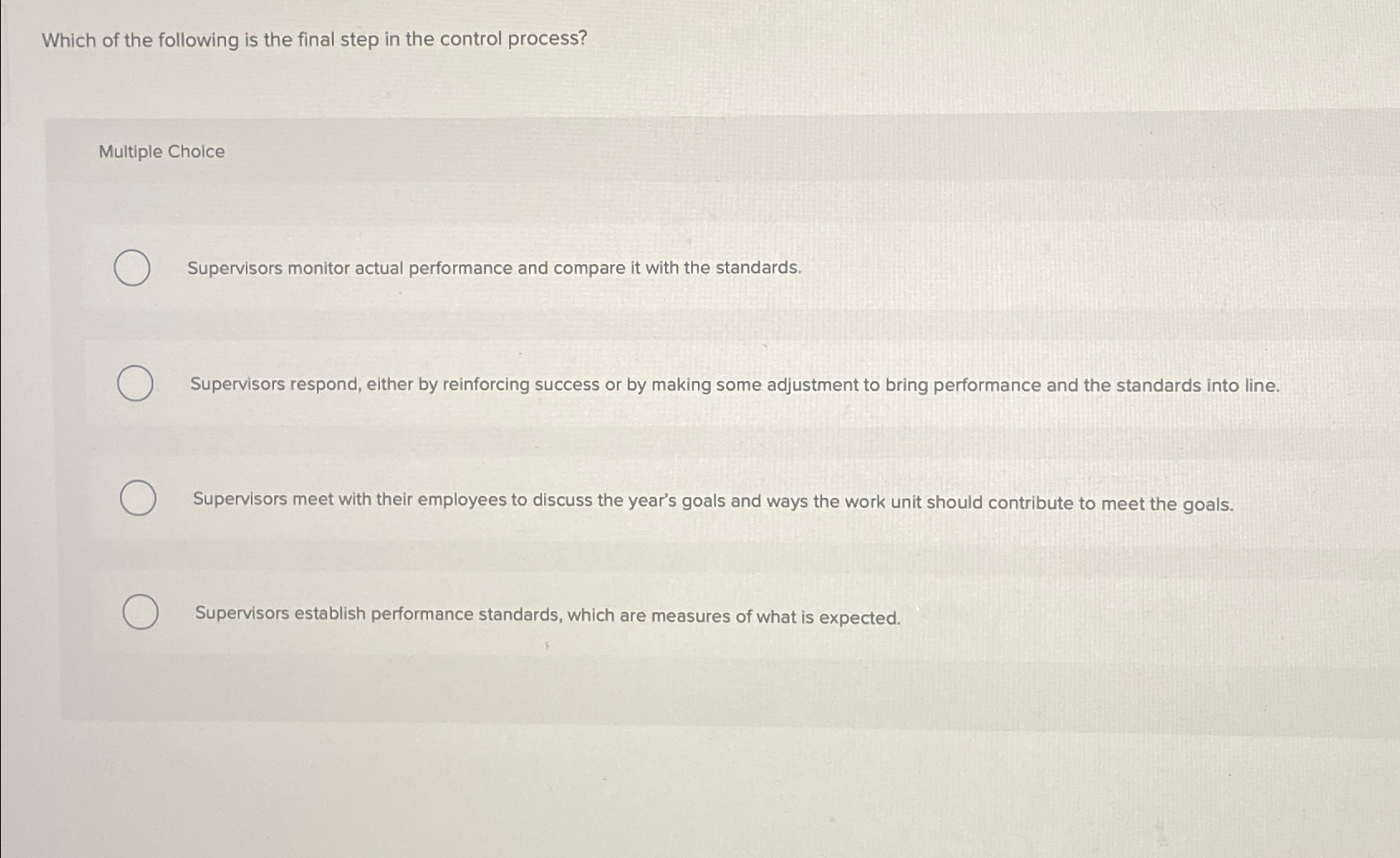 Solved Which of the following is the final step in the | Chegg.com
