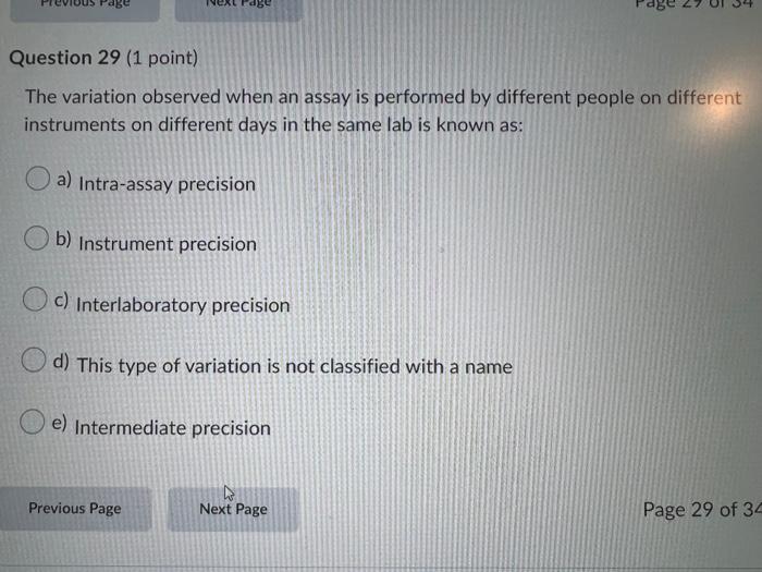 Solved Question 29 (1 point) The variation observed when an | Chegg.com