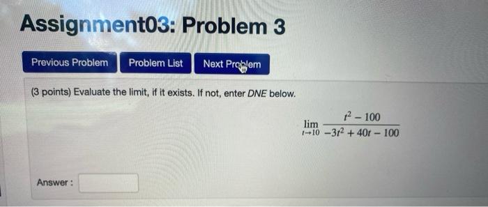 Solved Assignment03: Problem 2 Previous Problem Problem List | Chegg.com