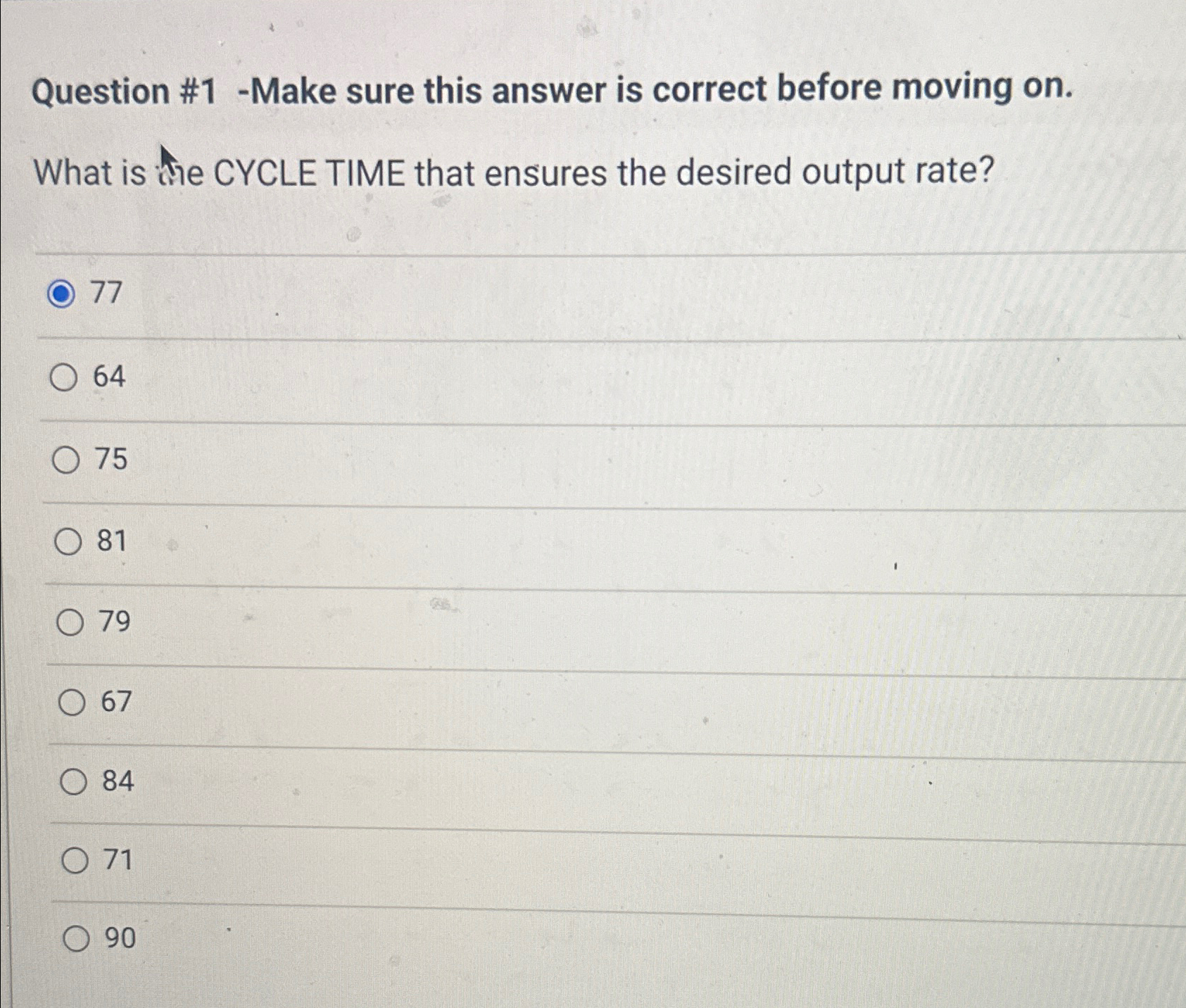 Solved Question #1 -Make sure this answer is correct before | Chegg.com