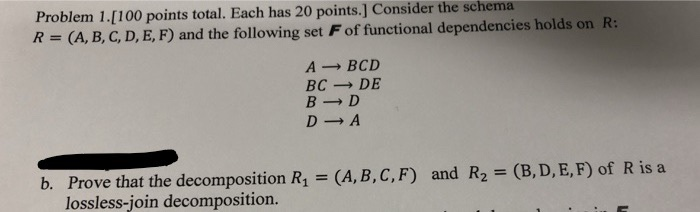 Solved Problem 1.[100 points total. Each has 20 points.] | Chegg.com