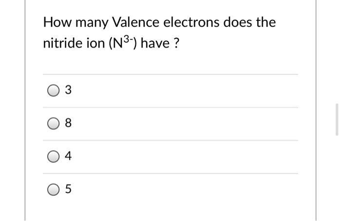 nitride ion electron configuration